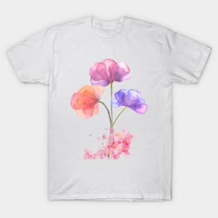 Flower water color design T-Shirt